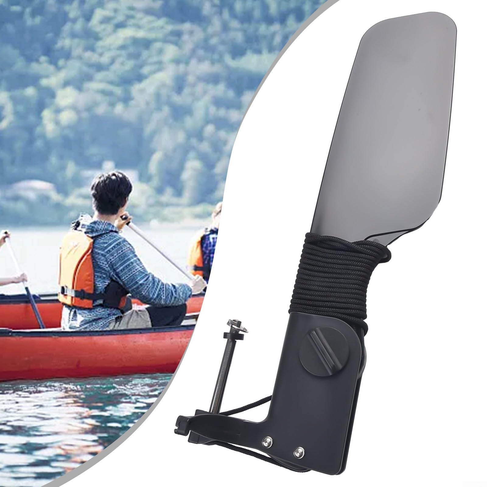 Timone per barca da pesca con puleggia per kayak canoa che offre un migliore controllo dello sterzo e cambi direzionali fluidi