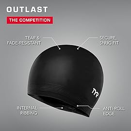 TYR Latex Adult Swim Cap for Women and Men - Training and Recreational Swimming Hat with a Durable Latex Construction - Hydrodynamic Fit