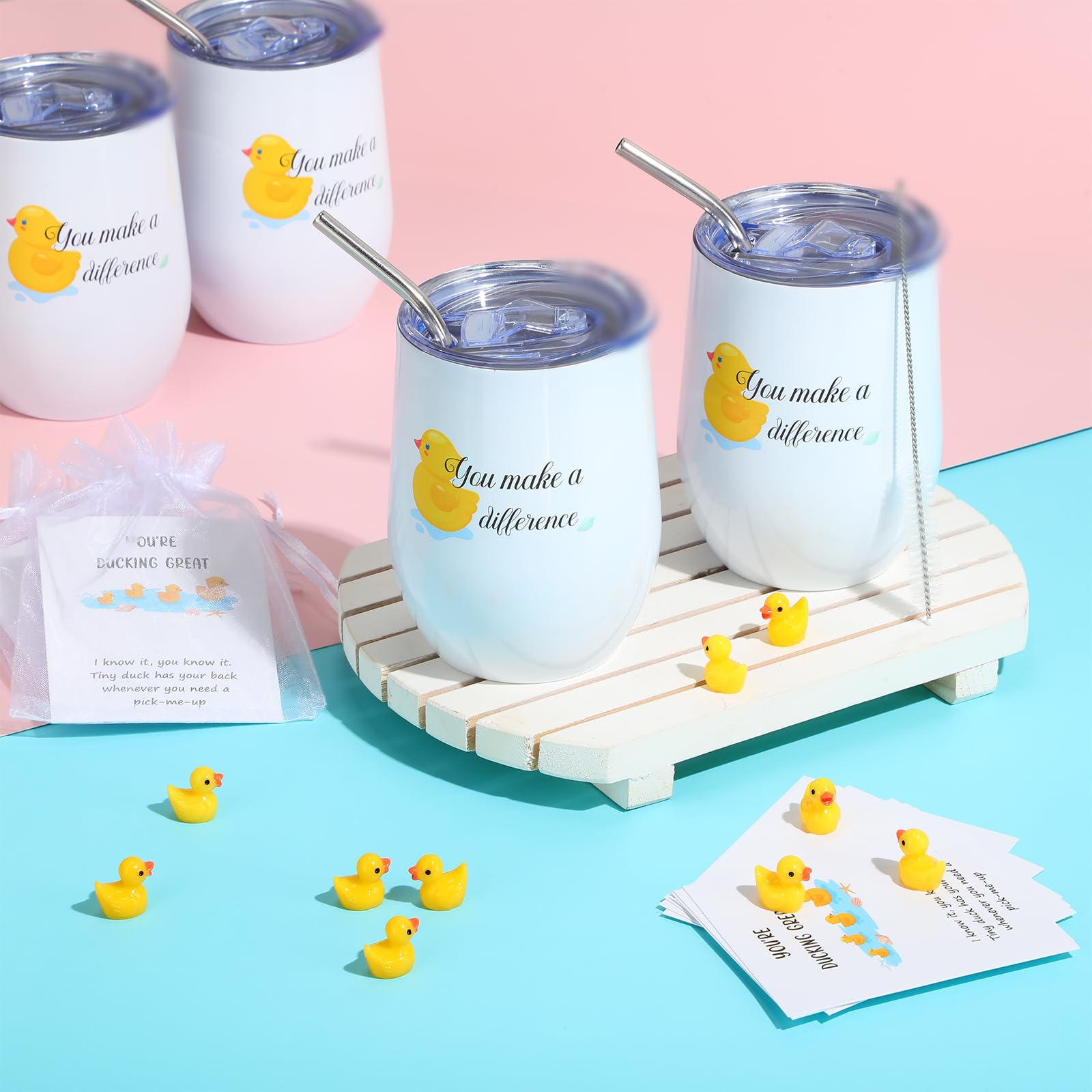 24 Sets Inspirational Gifts You're Great Cheer Up Cards Resin Ducks - View #10