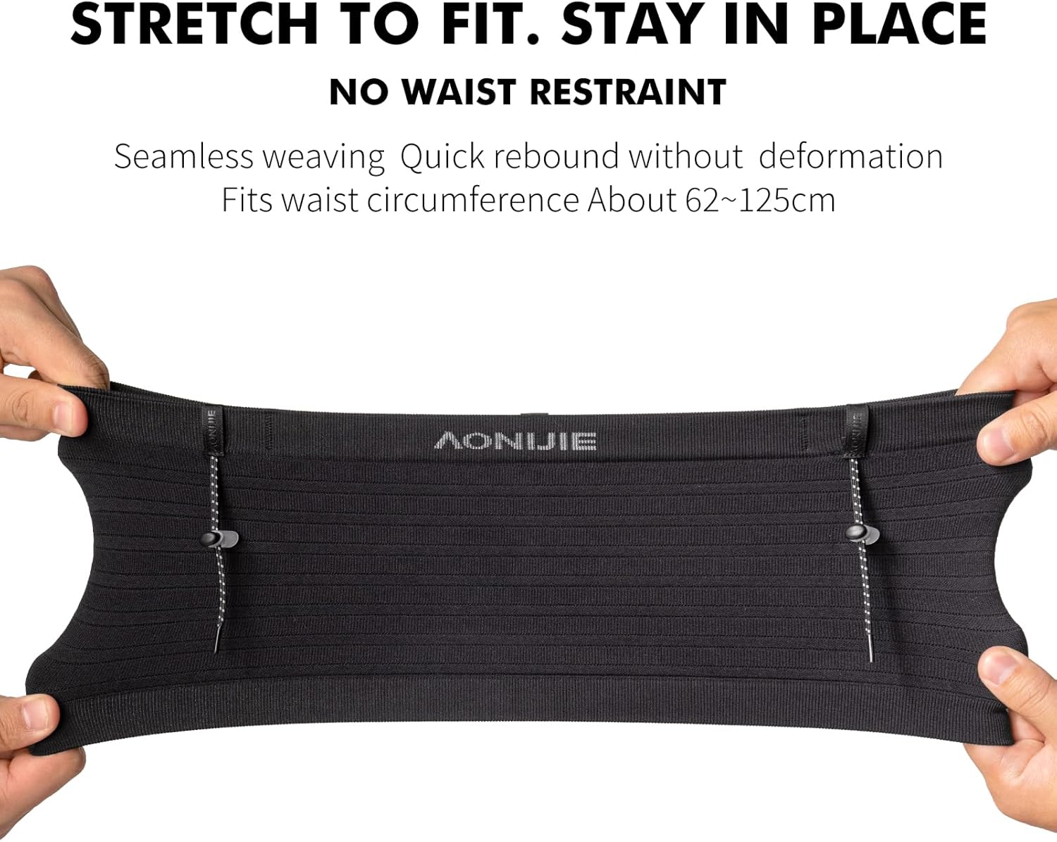 Running Belt for Men Women with 250ml Water Bottle, Lightweight Reflective Waist Pack for Running, Hiking, Training - L - Image 2