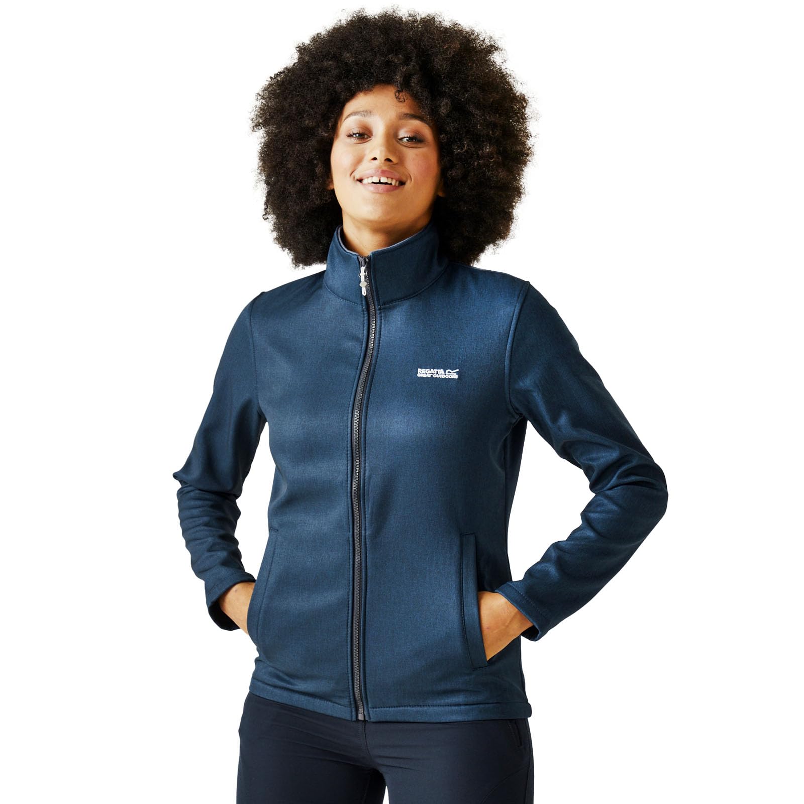 Regatta Womens Connie V Soft Shell Walking Jacket - Navy - 24 UK