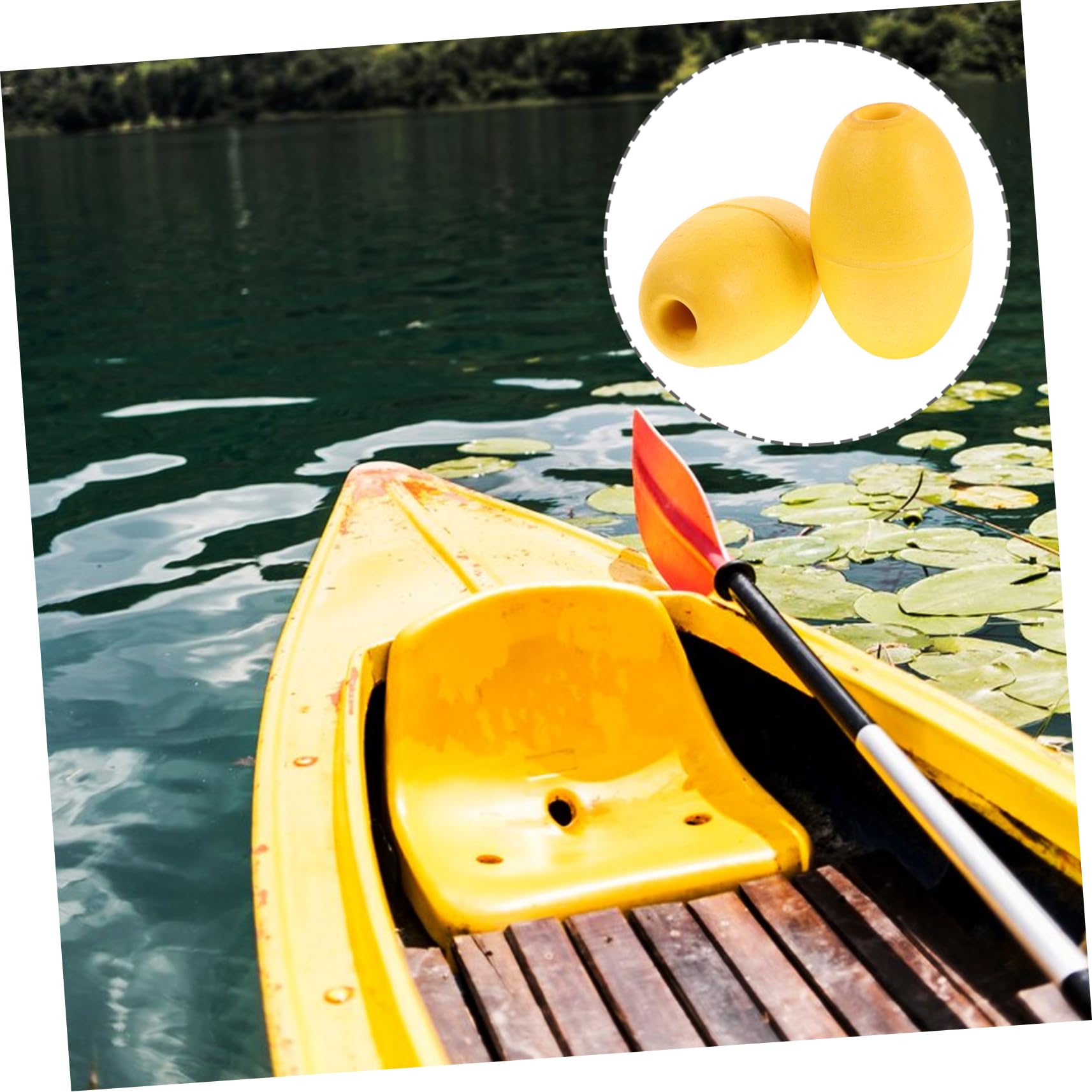 Kisangel 2 Pezzi Galleggianti per Kayak Yacht Ancora Corda Galleggianti Boa Set per Pesca Sportiva Nuoto