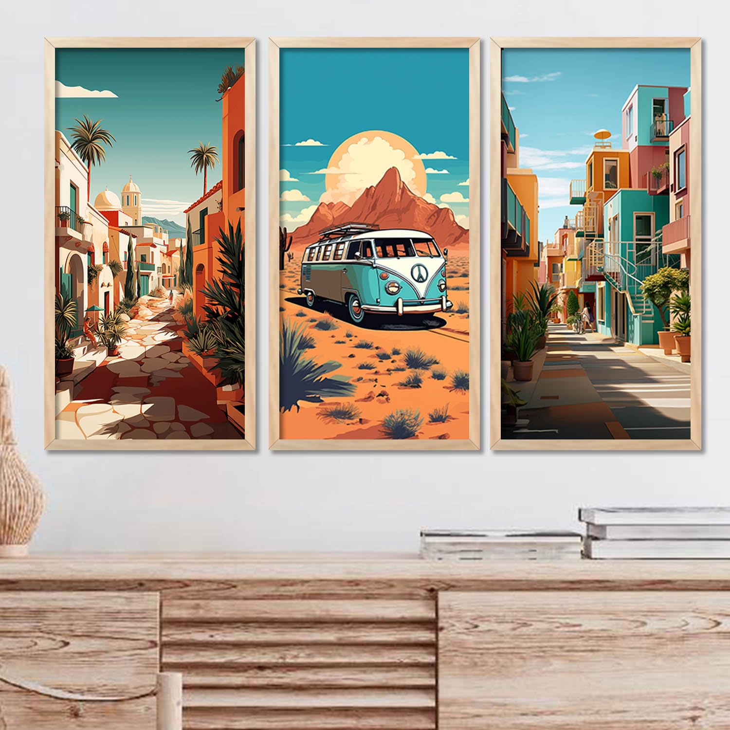 kotart Treval Wall Art Hanging Paintings | Painting for wall Decoration | Modern Wall Art Poster With Frames | Glass Frame Wall Paintings | Decorative Wall Art Set of 3 (10X19 INCH, E) (A) (B0D4LVWSJ6) Amazon Price History, Amazon Price Tracker