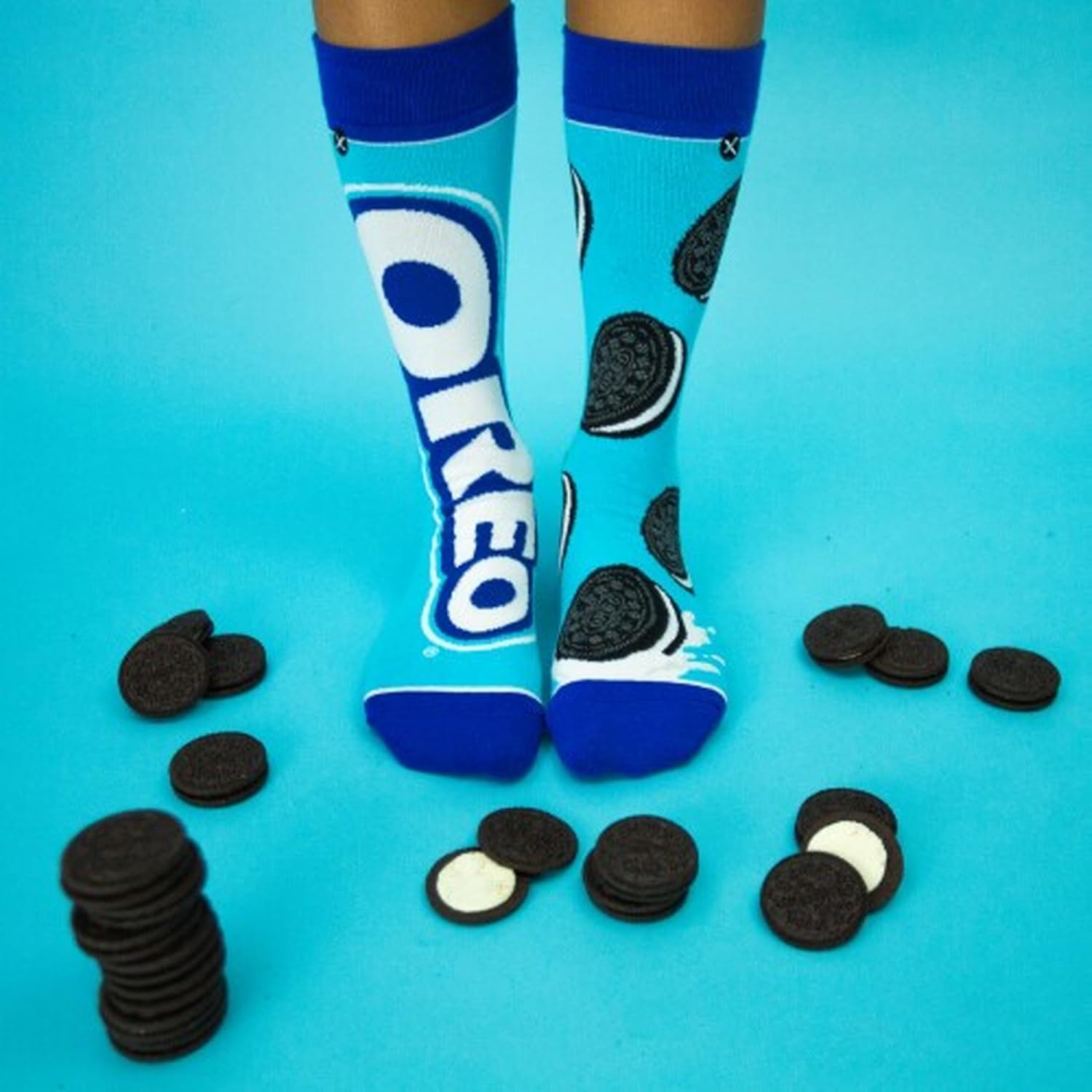 Odd Sox - Oreo & Chips Ahoy Cookie Novelty Crew Socks | Funny Snack Gift Socks for Men & Women
