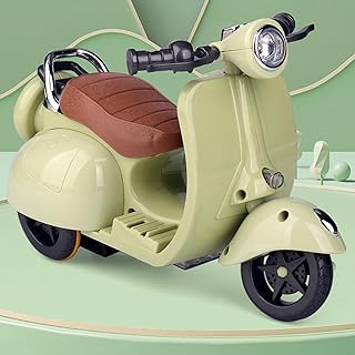 360 Grados de rotación Swing Mini Motocicleta Juguetes muñeca Accesorios iluminación música Motocicleta eléctrica Juguete para muñeca niños Regalo