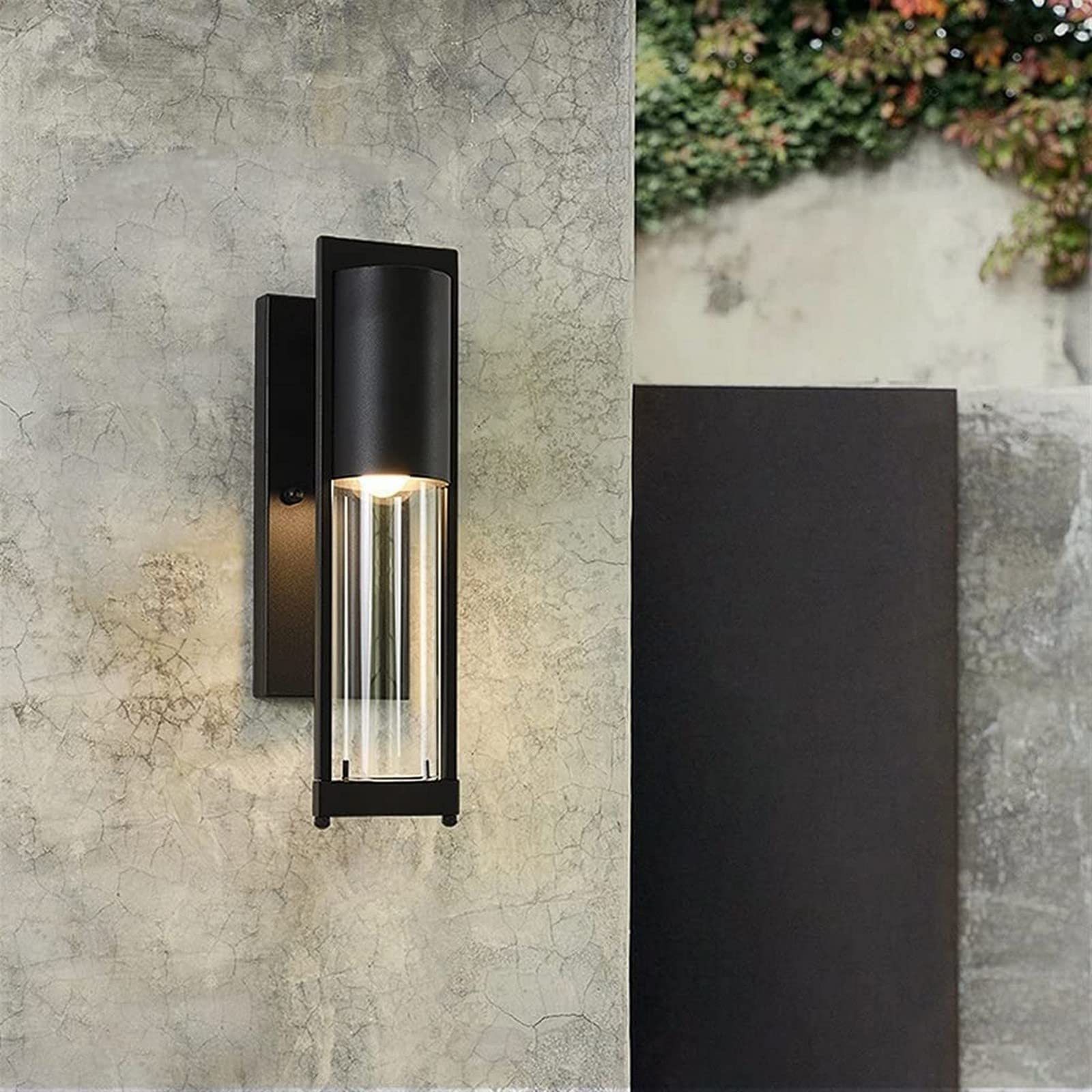 Lanterne porche cylindre lumière 16 pouces étanche pour éclairage de jardin et terrasse chaleureuse