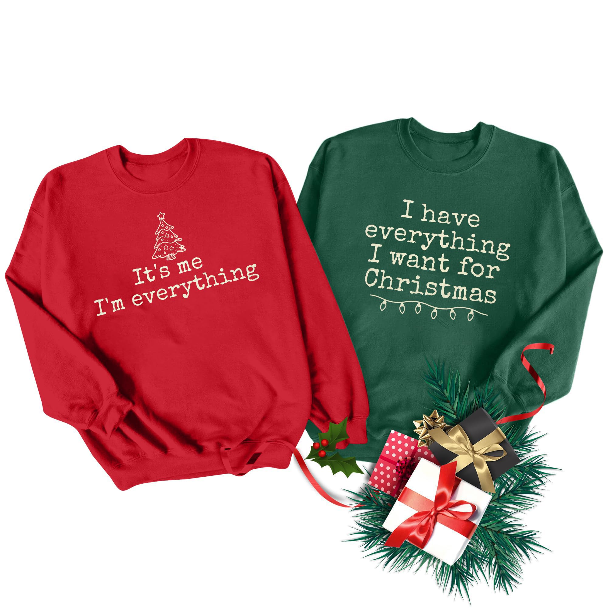 Christmas Couples His and Her Sweatshirt Merry Christmas Matching Outfits