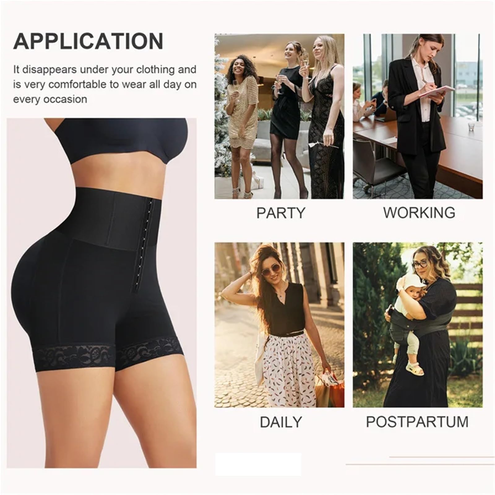 Corsetto Snellente for Donna, a Vita Alta, Modellante, Pantaloncini, Fitness, Cintura, Sollevamento Glutei, Shapewear Sottile Donna