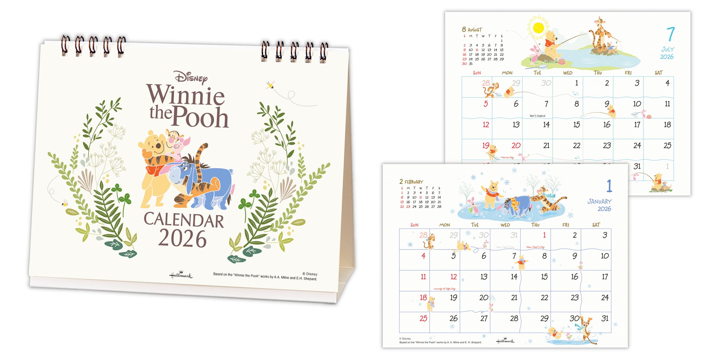 Amazon | ホールマーク ディズニー プーさん 2026年 カレンダー 卓上