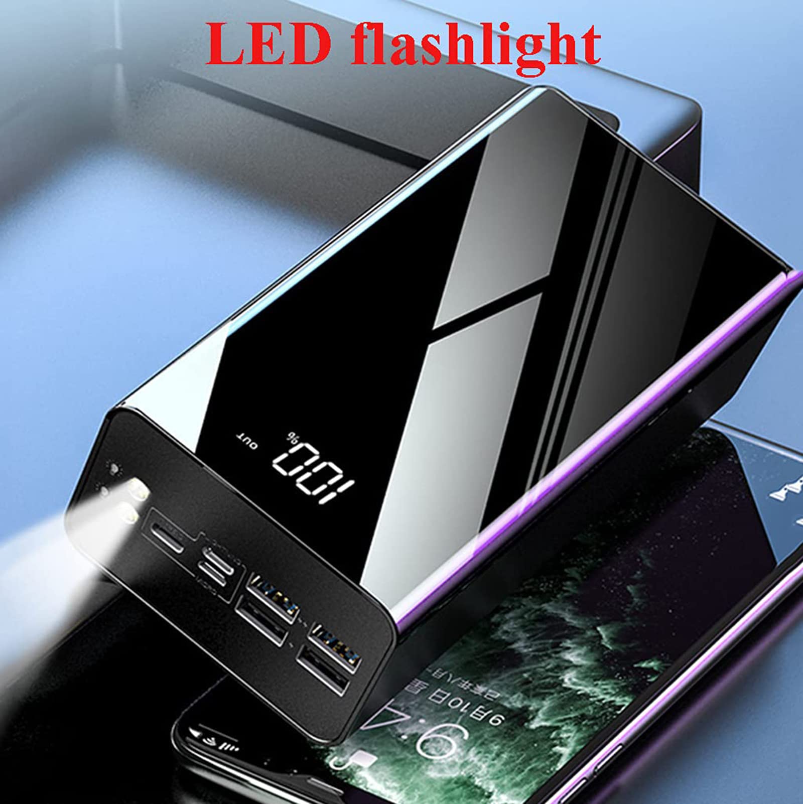 Caricabatterie portatile Power Bank Ricarica rapida Batteria esterna Telefono cellulare Mobile Power Bank Portatile 60000Mah Power Bank Caricabatterie Batteria del telefono Power Bank Banca