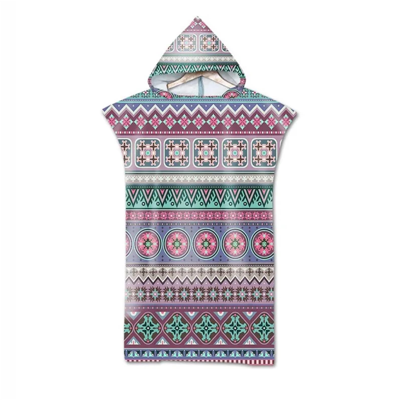 Kapuzen-Badetuch-Poncho for Erwachsene und Kinder, Wickelbademantel, Schwimm-Strandtuch, Surf-Poncho, Strandkleidung zum Baden, Schwimmen