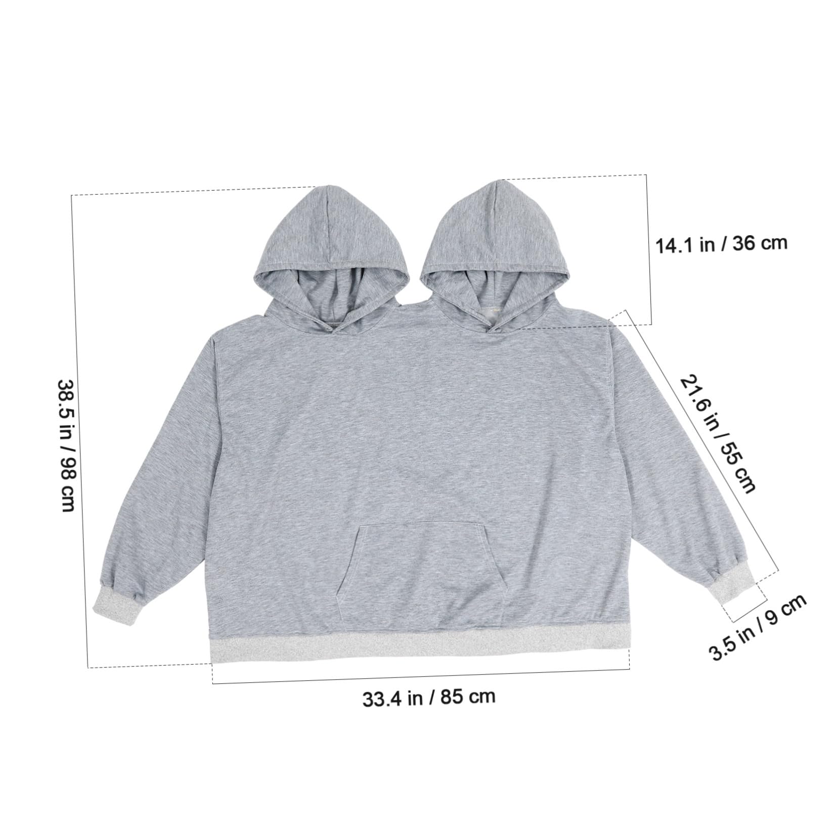 LIFKOME Bluzy Z Kapturem Oversize Dla Par Zabawne Bluzy Z Kapturem Dla Dwóch Osób Dla Par