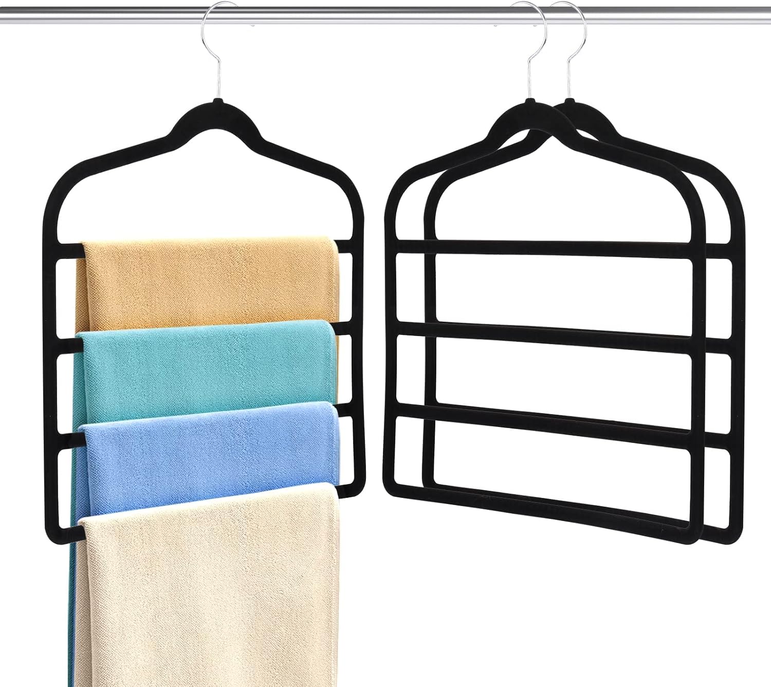 3 Pack Velvet Pants Hangers Space Saving, NonSlip Pants