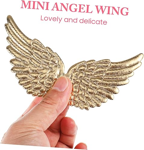 Miniatura 4 de Toddmomy 12 piezas de alas de ángel doradas con purpurina y alas de ángel para manualidades, pequeñas para disfraces, mochila, accesorios,