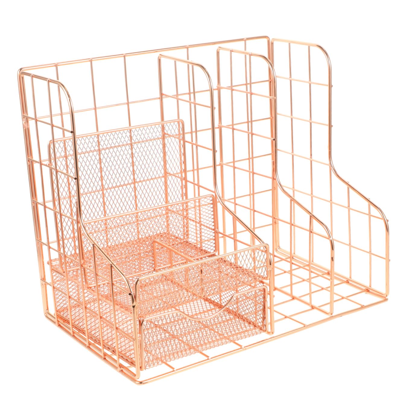 STOBOK Organisateur de Dossiers en Métal, Panier en Filet pour Classement du Papier, Rangement de Bureau, Fer, Finition Lisse, pour Chambre et Salle de Bain