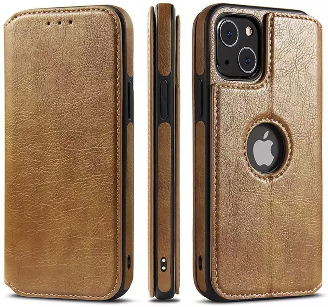 Techstudio Faux Leather Magnetic Wallet RFID Blocking Features Logo Hole View Flip Cover for iPhone 13 - Beige (iPhone 13) (B09JYSBCCR) Amazon Price History, Amazon Price Tracker