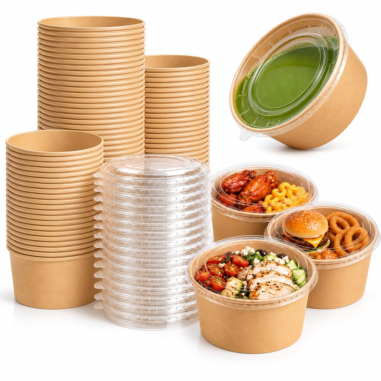VAELORA Meal Prep Containers with Lids, Takeaway Food Containers