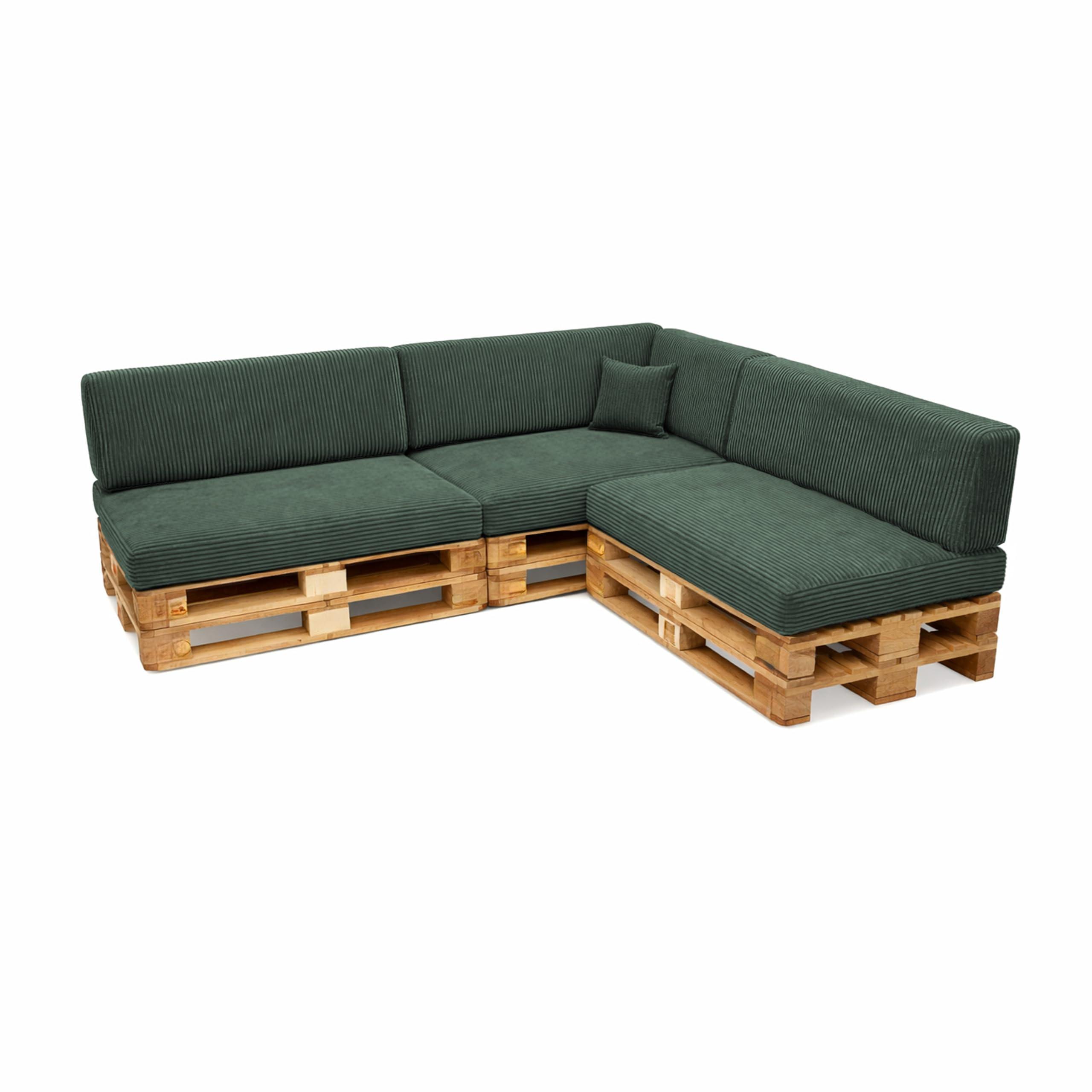 POKAR Euro Pallet Seating Set of 2: 1x seat cushion 120x80cm + 1x back cushion 120x40cm, cold foam, removable covers, Home Garden Furniture DIY, indoor outdoor pillow, without pallets, Beige — view 183