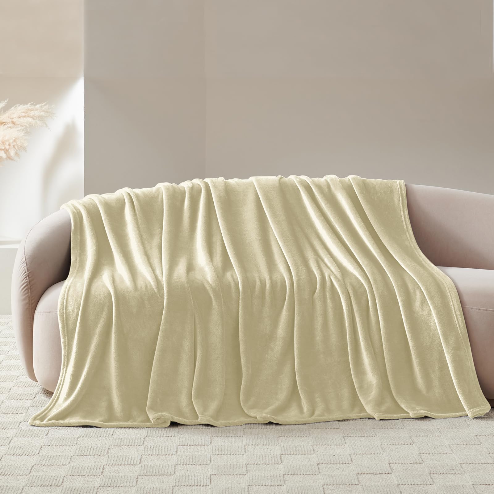 Coperta plaid flanella 100 microfibra 260gsm 150x200 cm grigio morbida calda - Foto 14 di 35