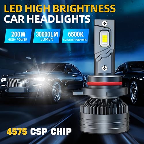 Miniatura 2 de Compatible (2016-2018) para Toyota RAV4 bombillas LED para faros delanteros, 9012HIR2 alta y baja doble haz+H11H8H16 bombillas LED 600% brillo 200 W