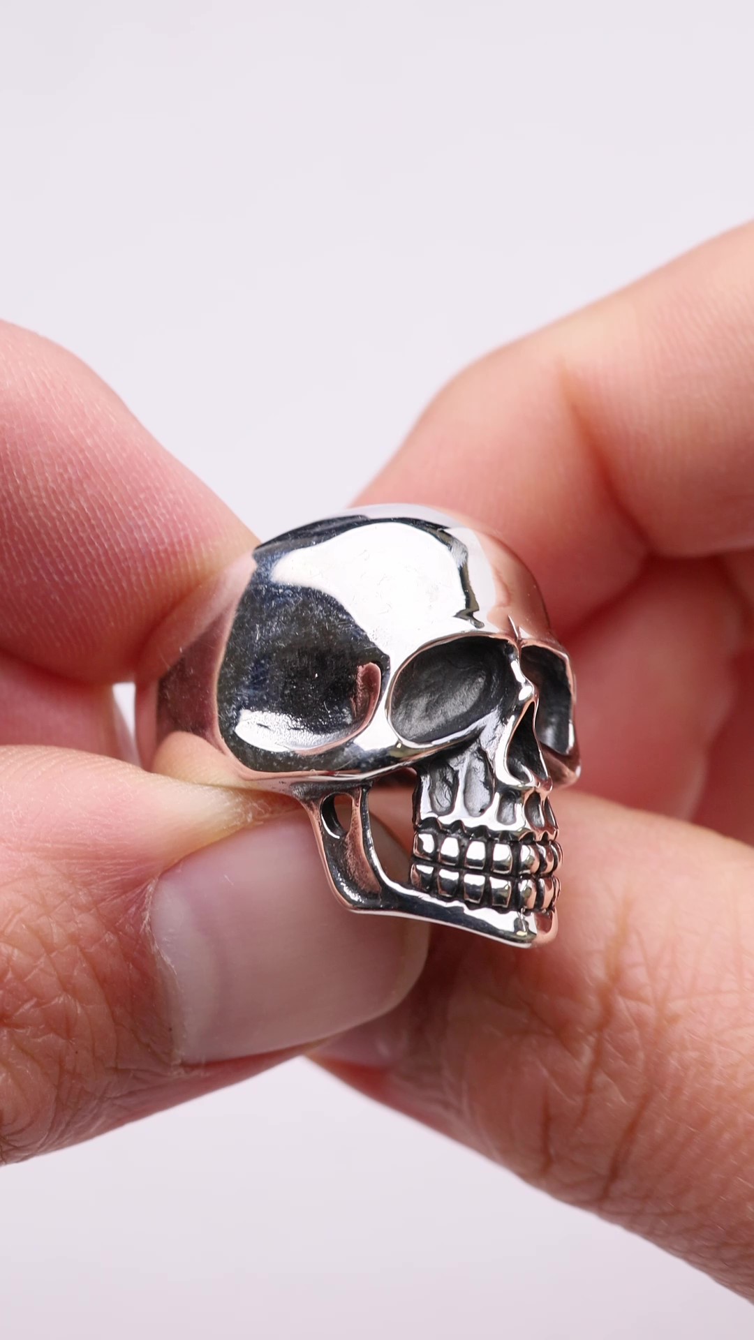 Handmade Silver Ring Handmade Skull Ring – 925 Sterling Silver, Gothic ...
