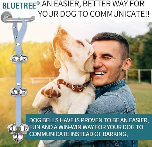 Vista 26 de BLUETREE Paquete de 2 timbres para perros de alta calidad, campanas ajustables para entrenar a tu cachorro de la manera fácil, 7 timbres extra