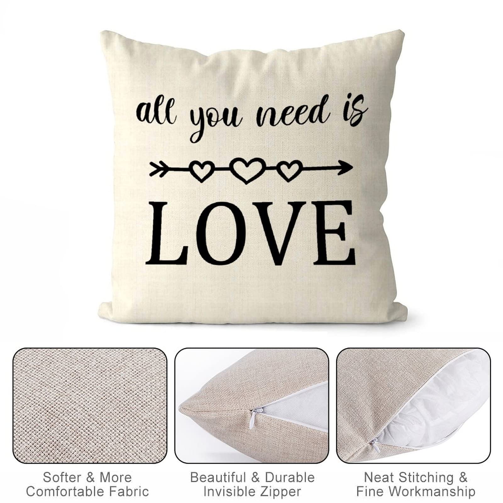 Amazon.com: Rebbygena All You Need is Love Throw Pillow Covers