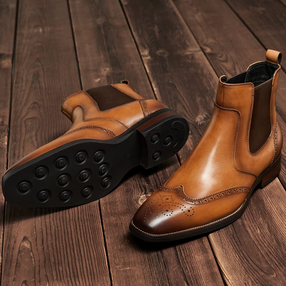 Snapklik.com : Mens Chelsea Boots Leather Formal Dress Boots