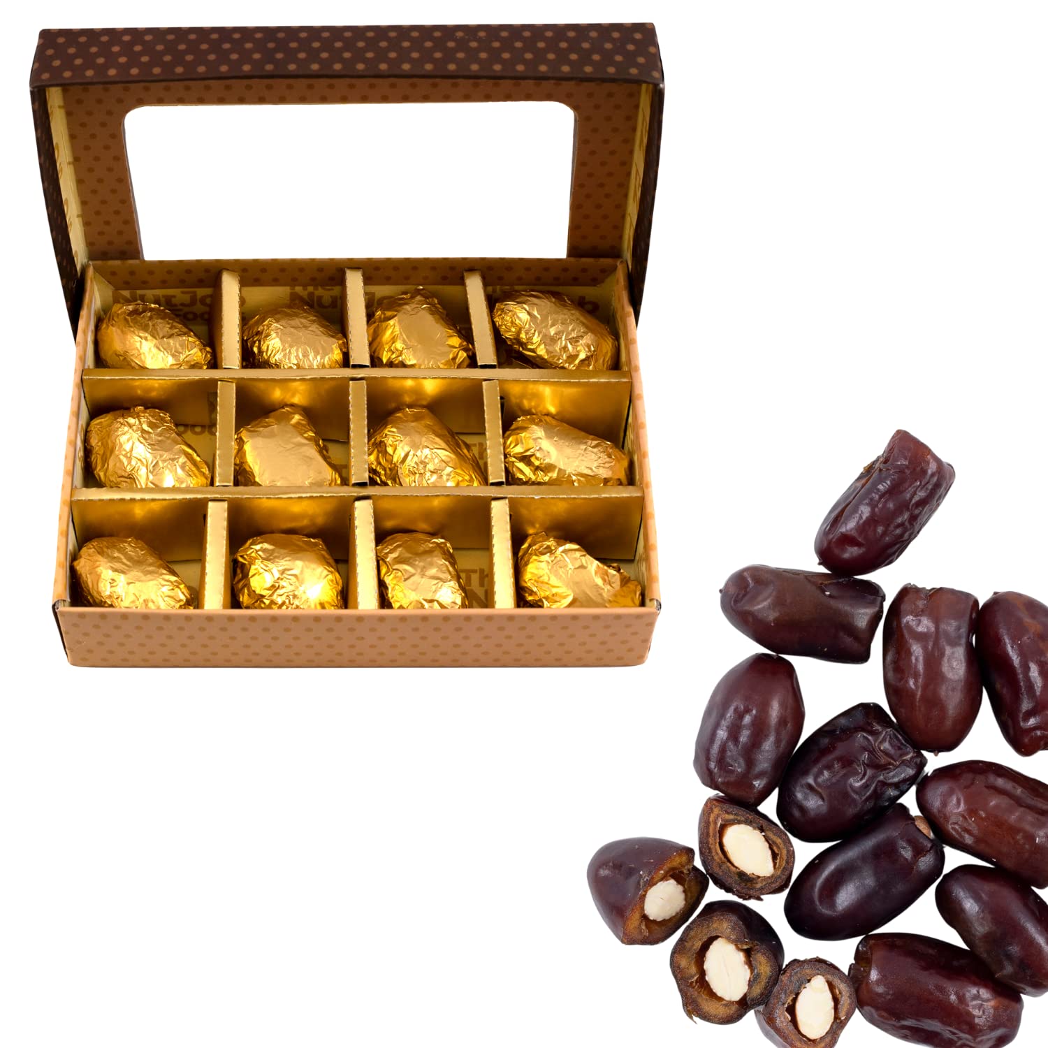 See full amazon price history chart for The NutJob 24 Dates with Roasted Almonds Inside - 24 Foil Wrapped Pieces - Dates with No Seeds - Healthy Snack The NutJob 24 Dates with Roasted Almonds Inside - 24 Foil Wrapped Pieces - Dates with No Seeds - Healthy Snack (B0B7WYZM3P) Amazon Price History, Amazon Price Tracker