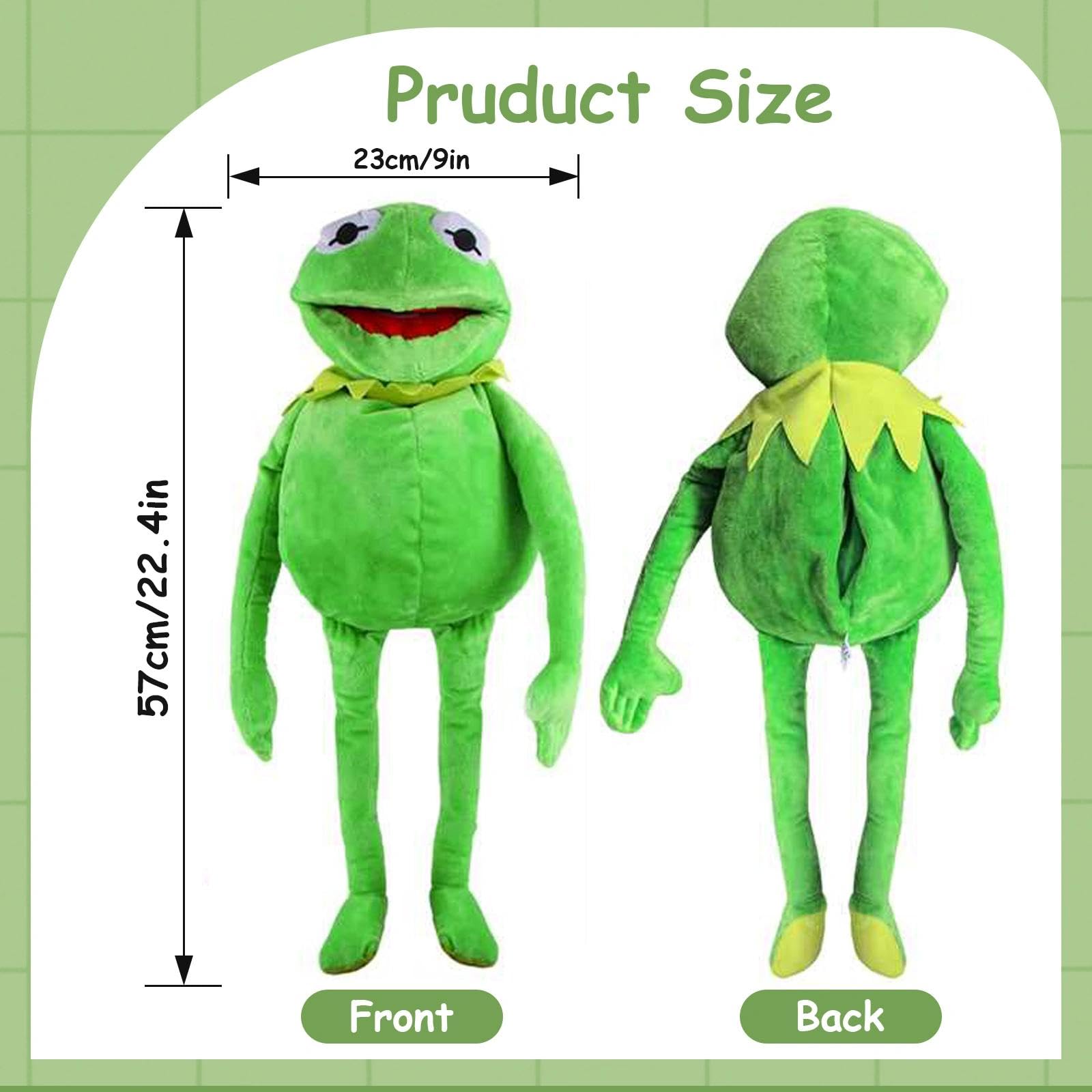 Kermit Rana Marionetta, Kermit Peluche, Pupazzo di Peluche Rana Marionetta, Burattini da Mano per Bambini, Marionette da Mano Animali Muppet Show Natale, Pasqua per Raccontare Storie, Insegnare
