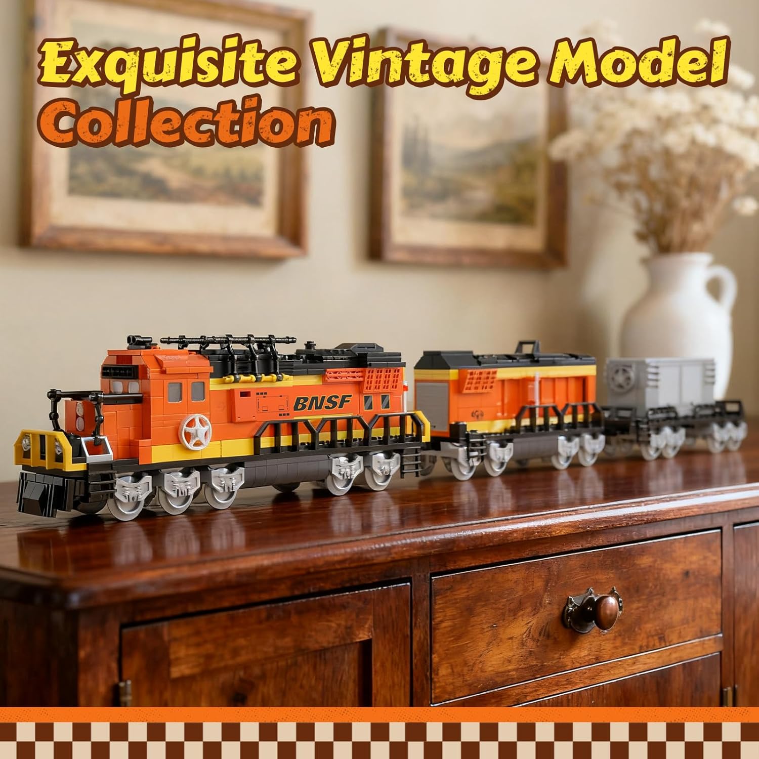 City Train Building Set, Stem Trains Building Toy for Boys Girls Ages 6-14, BNSF Freight Trains Model for Kids and Adult, Stem Locomotive Train Building Blocks, Christmas Birthday Gifts 635 PCS