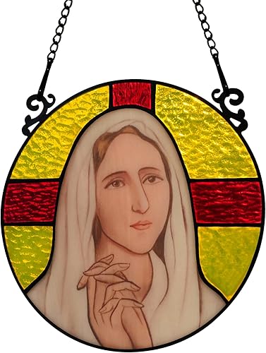 Vista 11 de BOXCASA Cristales cristianos para colgar en la ventana, atrapasoles Jesús sagrada decoración espiritual, regalo cristiano para personas religiosas