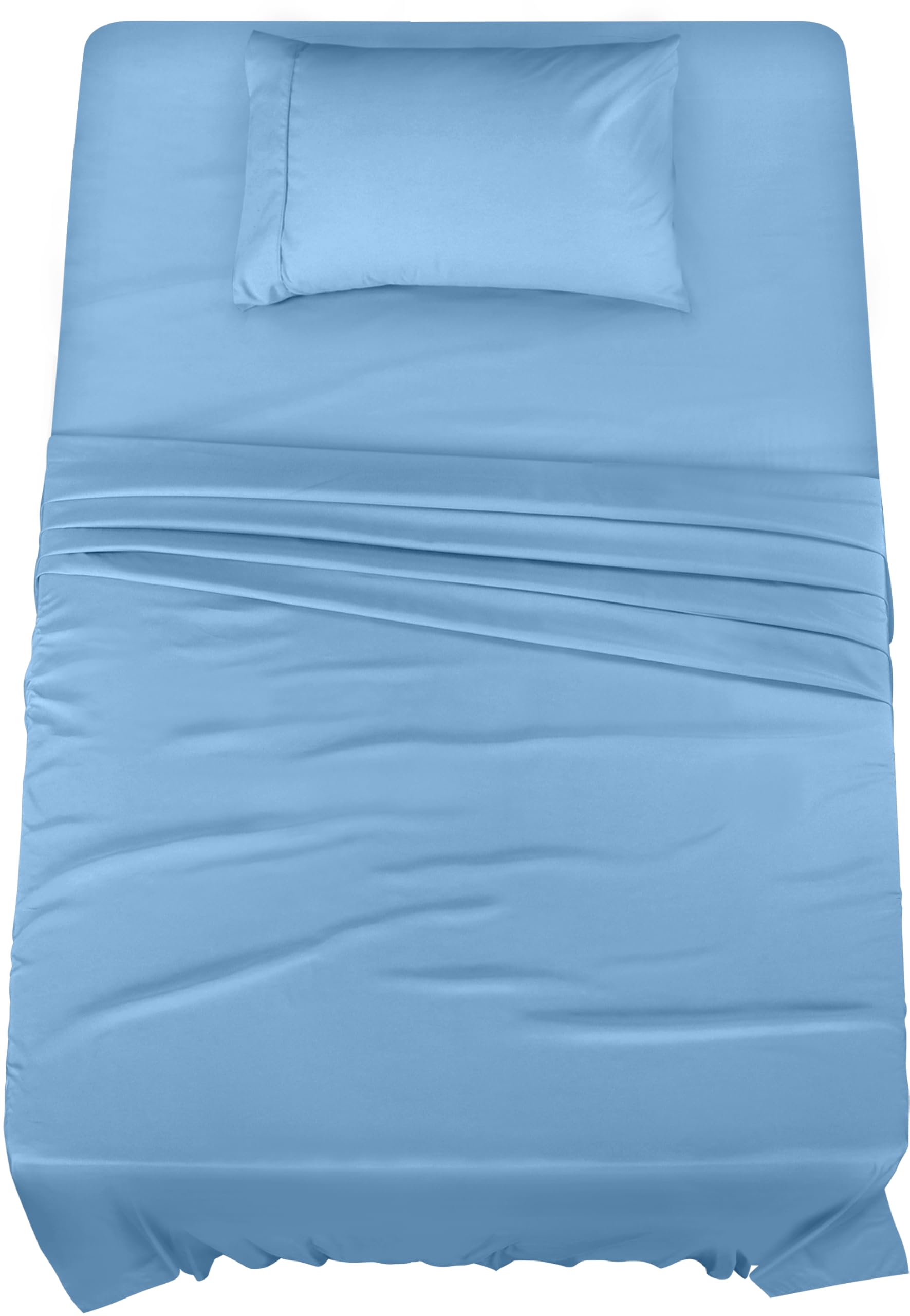 Utopia Bedding Twin Sheet Set – 3 Piece Bed Sheets for Twin Size Bed, Soft and Breathable Microfiber, Includes 1 Fitted Sheet, 1 Flat Sheet and 1 Pillowcase (Dutch Blue)