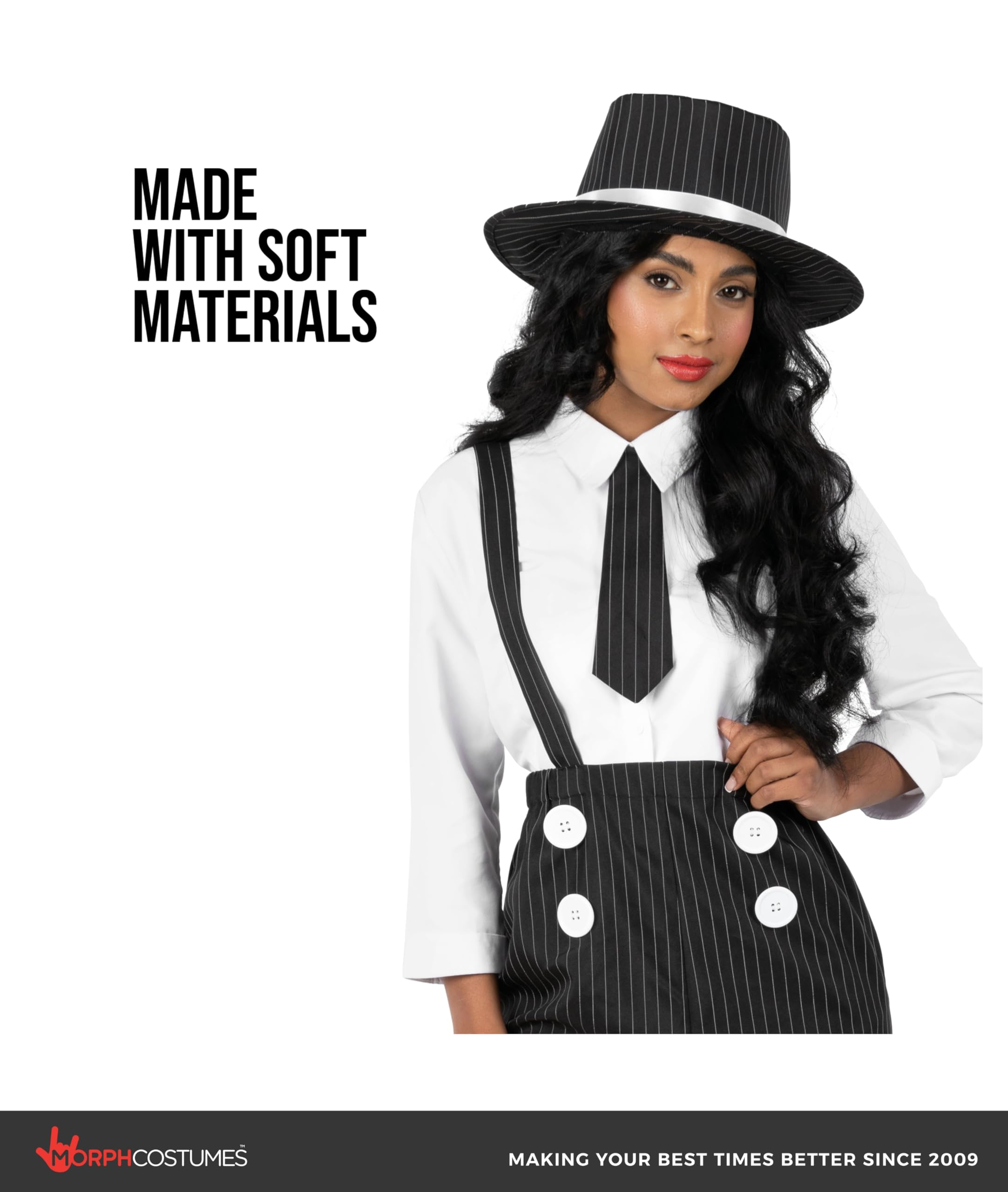 Fun Shack Mafia Kostüm Damen, Gangster Halloween Kostüm Damen, S