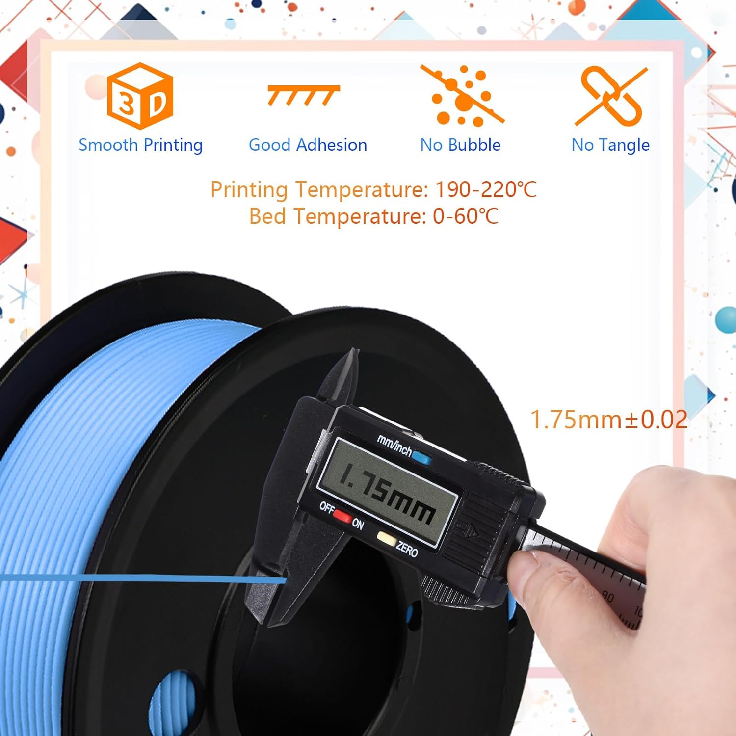 Pangda 3D Printer Filament Bundle 1.75mm Multicolor Matte or Silk PLA Filament 3D Printing Material for Halloween Thanksgiving Day Christmas Easter Holiday Crafting Decorations(2 kg,Dazzling Color)