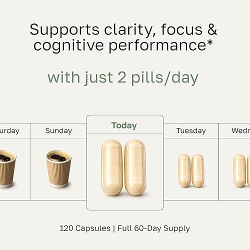 Miniatura 2 de Cápsulas de suplemento de melena de león 1000 mg - Suplemento de apoyo cerebral nootrópicos con Alpha GPC - Complejo orgánico de hongos