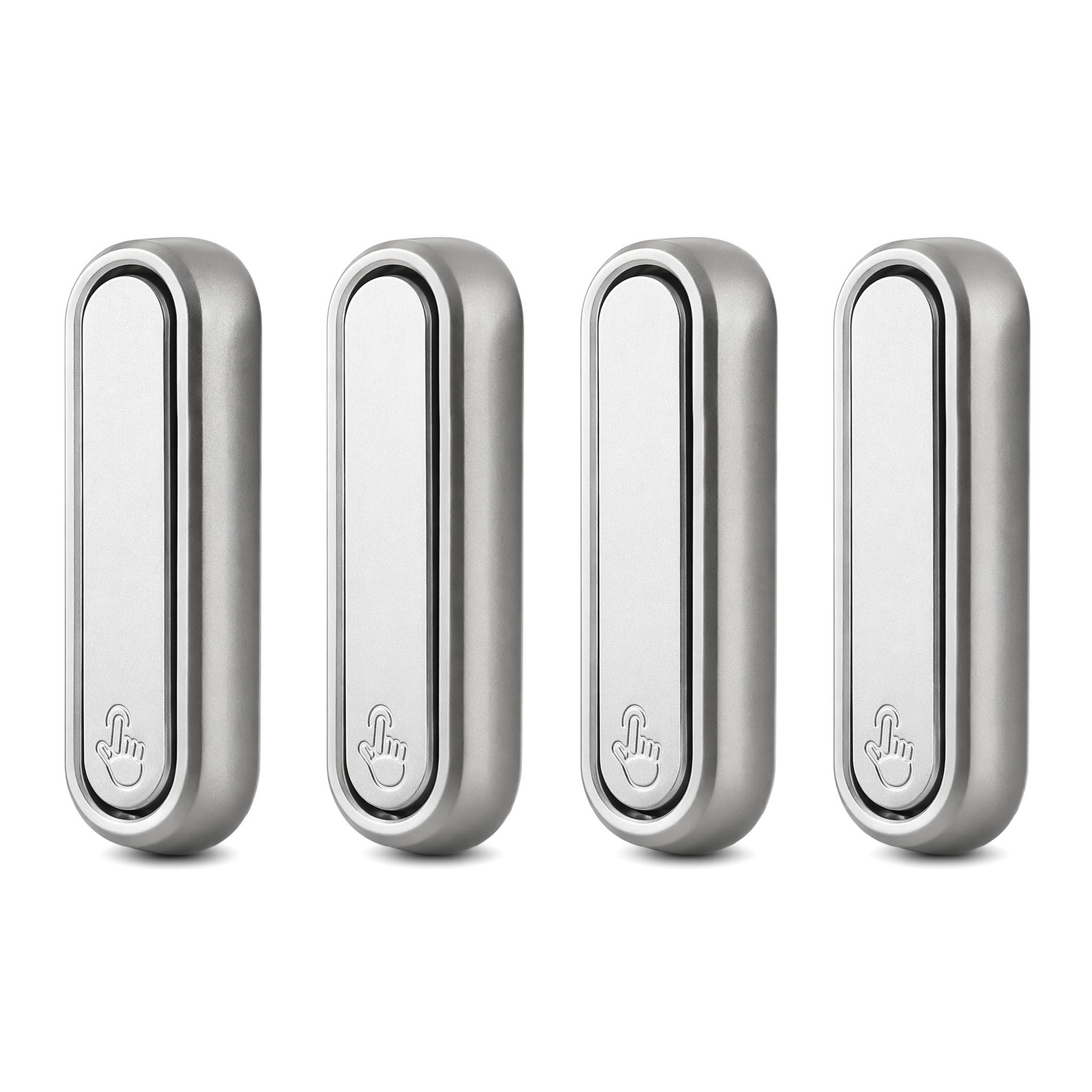 Maslasee 4-Pack Grey Foldable Wall Hooks, Heavy Duty Zinc Alloy Flip Down Coat Hooks Wall Mounted for Hanging Coat, Bag, Towel, Key, Space Saving for Bathroom, Kitchen, Hallway (Silver)