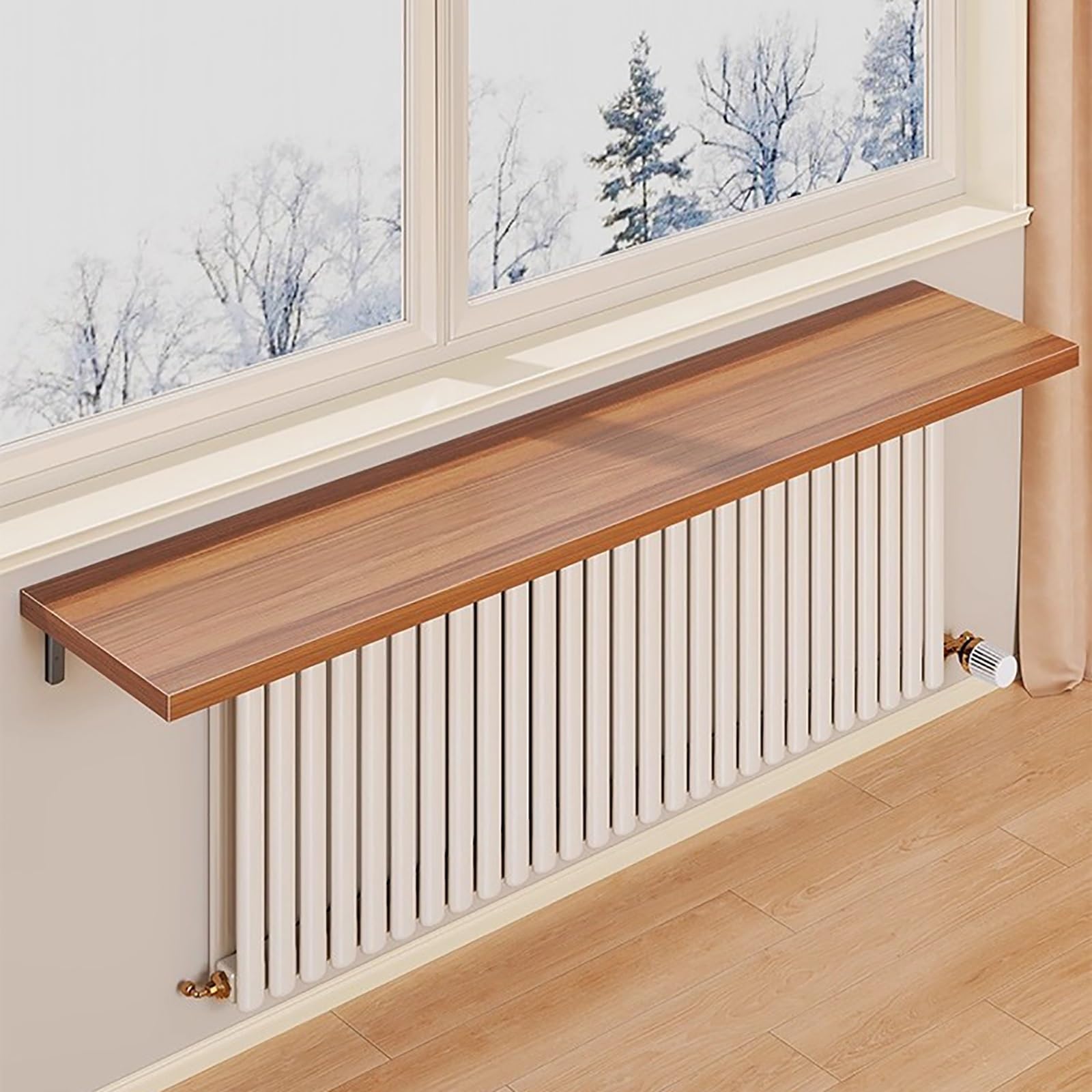 WXXZCE Mensola Sopra Termosifone, Ripiano Portaoggetti Rimovibile, Copri Termosifone, per Casa e Ufficio(40x30cm/16x12in)