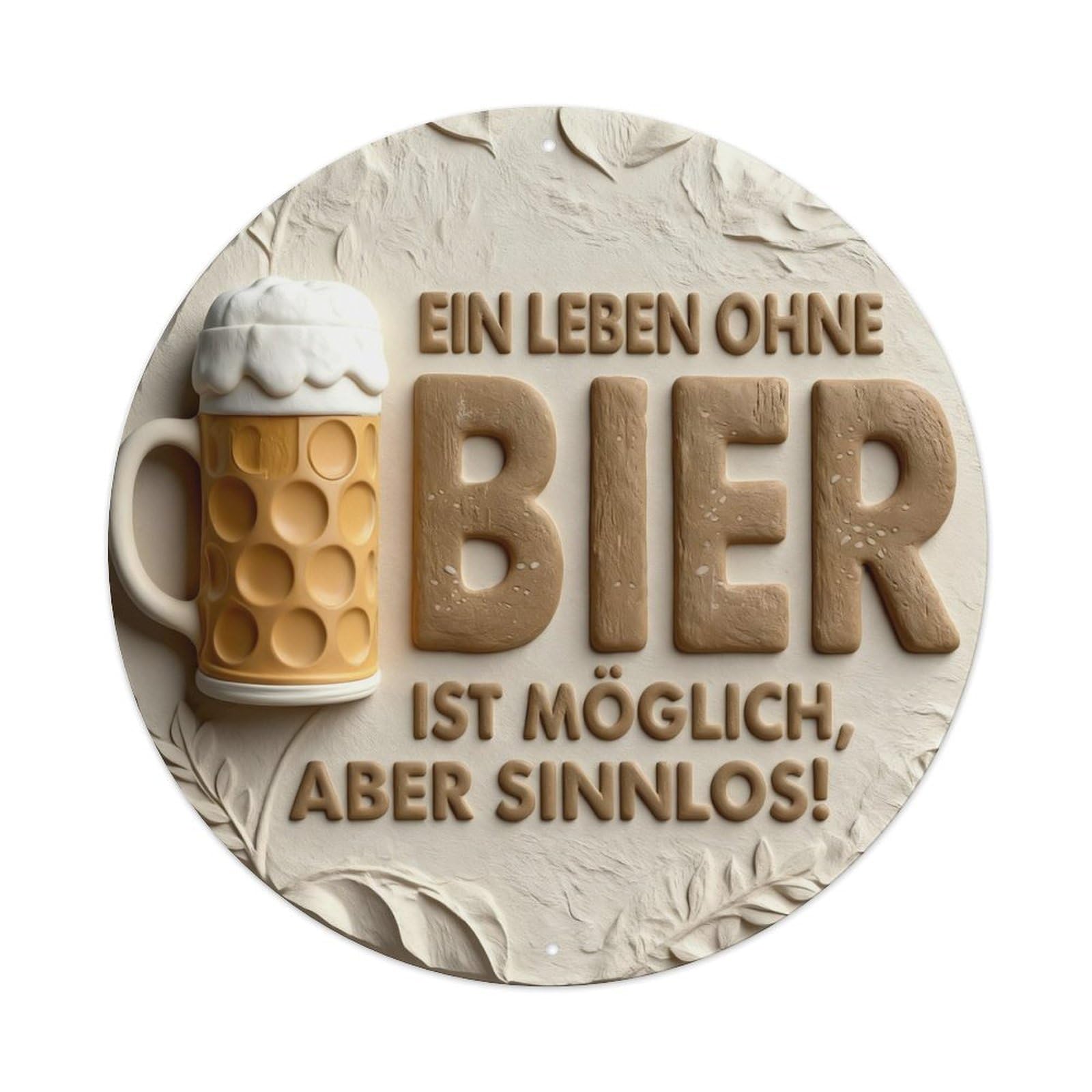 Zlatcbu Vintage German Beer Lover Quote Bar Sign Metal Tin Sign Retro Wall Art Poster, Decor For Home Living Room Bar Cafe Garage, 8X8 Inch