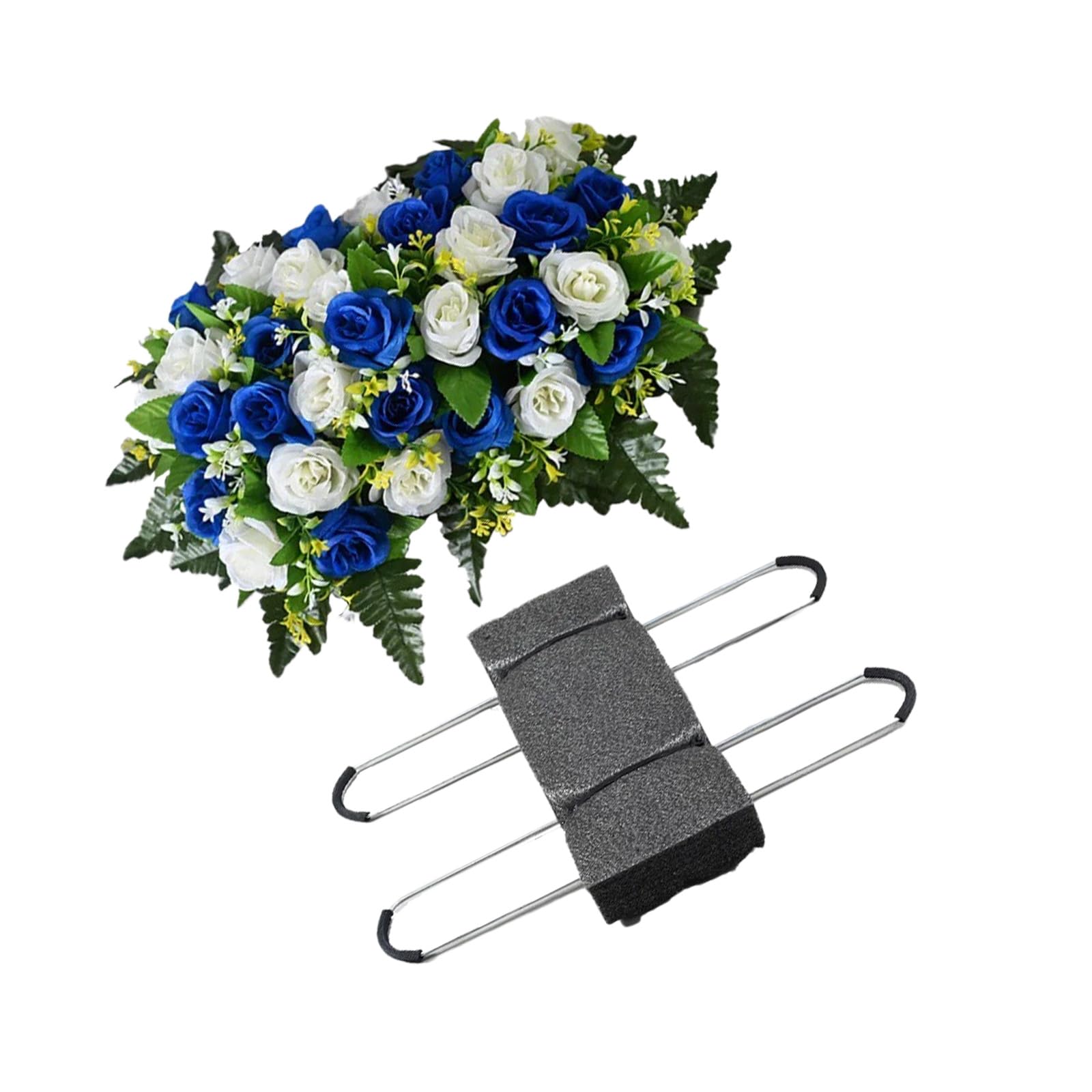 Mekalero Delicate Artificial Rose Wreath with 36 Blossoms Bouquet Saddle Suitable for Parties and Celebrations Faux Roses Decoration
