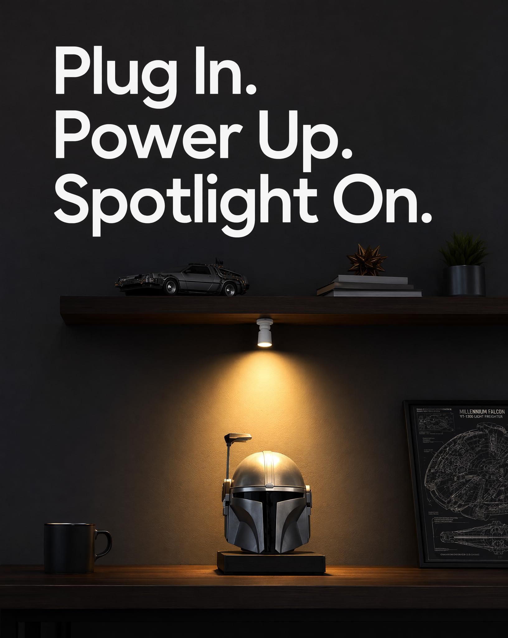 Mini reflektory do gabloty Szklany licznik 8x1w LED do montażu powierzchniowego Lampa jubilerska Ściemniane oświetlenie punktowe (zestaw paczek 8, ciepła biel 3000k)