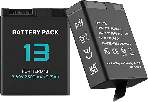 Lot de 2 batteries Enduro pour GoPro Hero 13 Black 