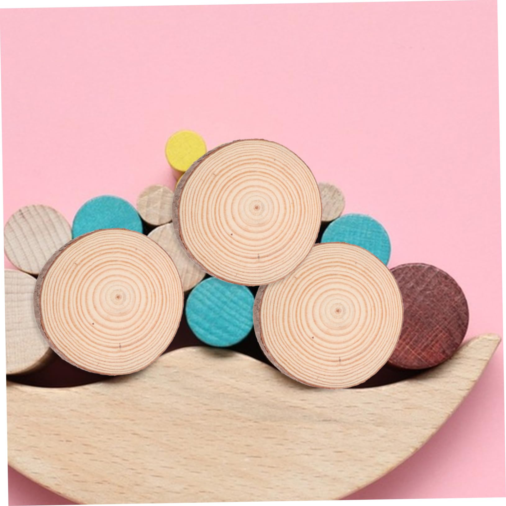 SHINEOFI 12piezas Decoración de Madera de Pino Redonda sin Pintar Rodajas de Madera Natural para Manualidades Rodajas para Pintar Grosor para Proyectos de Bricolaje y Decoración de Hogar
