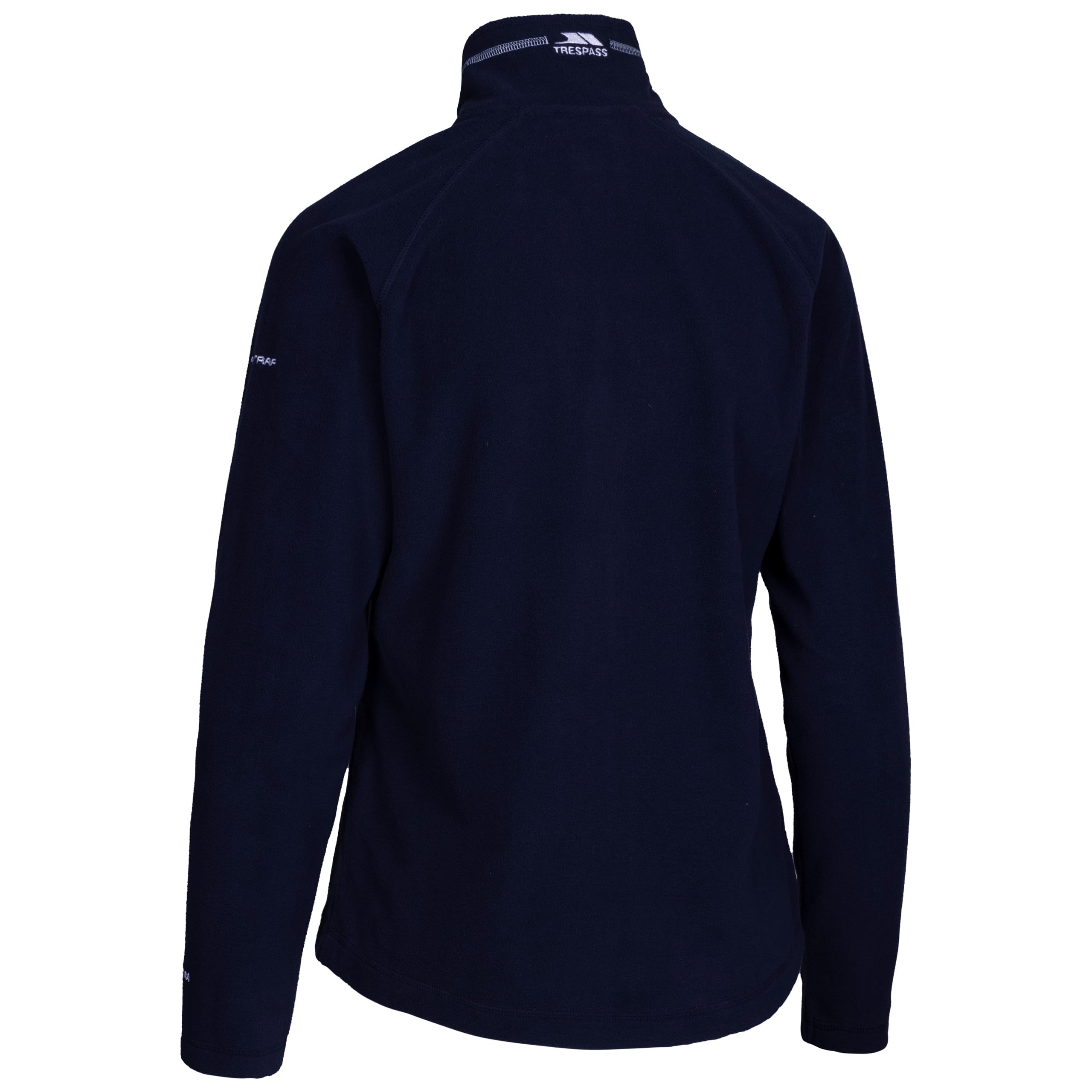 Trespass Women's Navy / Red Fleece Jacket Skylar - Microfleece, Airtrap, 1/2 Zip Neck, Contrast Inner Collar And Trims, Knitted, 100% Polyester Navy/Red