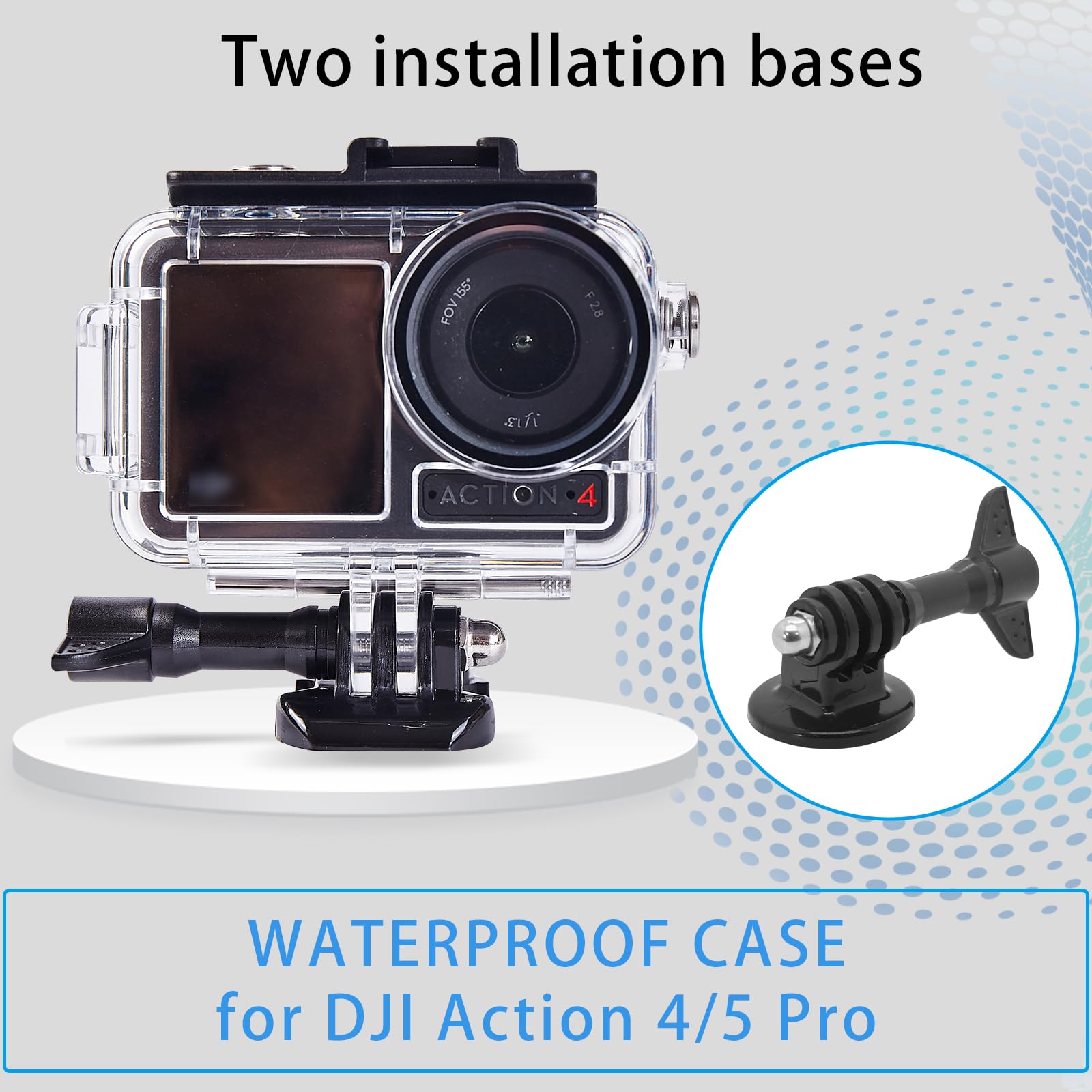 Boîtier étanche 40m Pour DJI Osmo Action 4/3/5 - Coque De Plongée Avec Verre Trempé - Compatible Support Magnétique Et Anti-buée