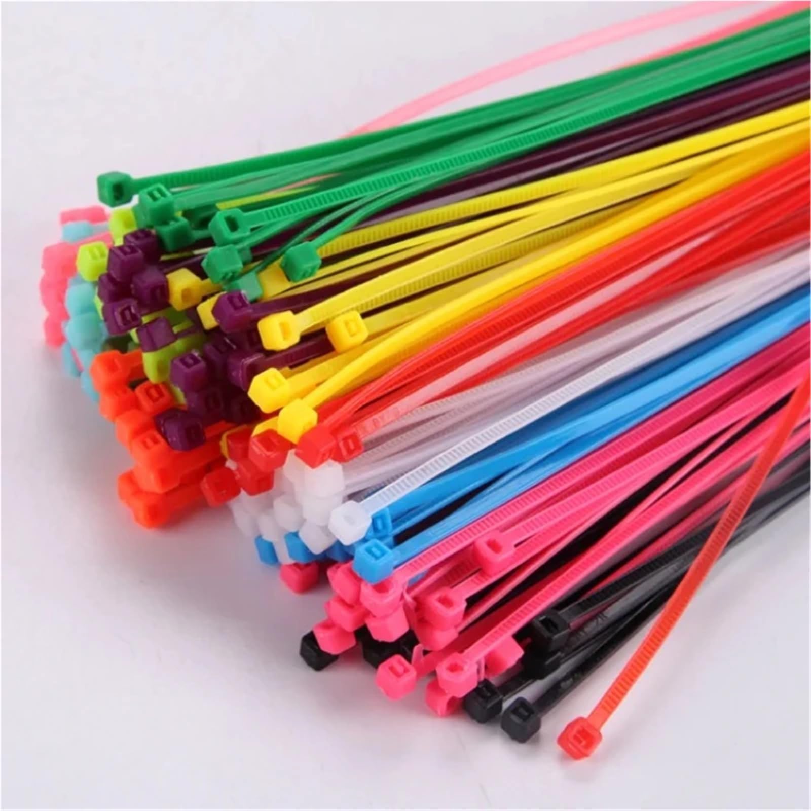 Bridas para Cables, 400 Correas de cordón Ajustables Nailon con Cierre automático, Alambre plástico(Blue,5x200mm)