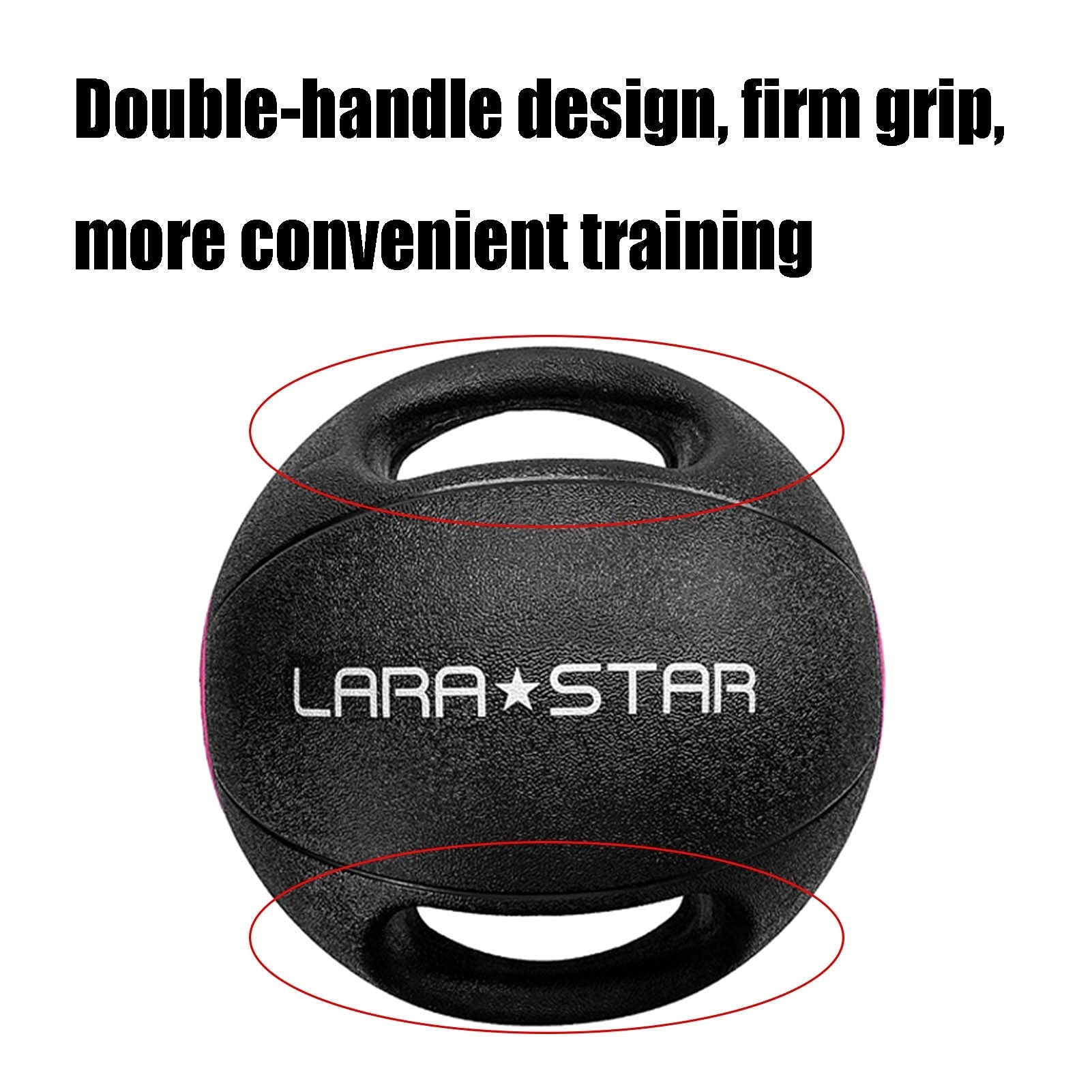 balones medicinales Hua Balón Medicinal Doble Asa 4kg, Bola De Entrenamiento De Equilibrio De Agilidad De Ejercicio, Pelota De Goma Elástica, Bola De Gravedad
