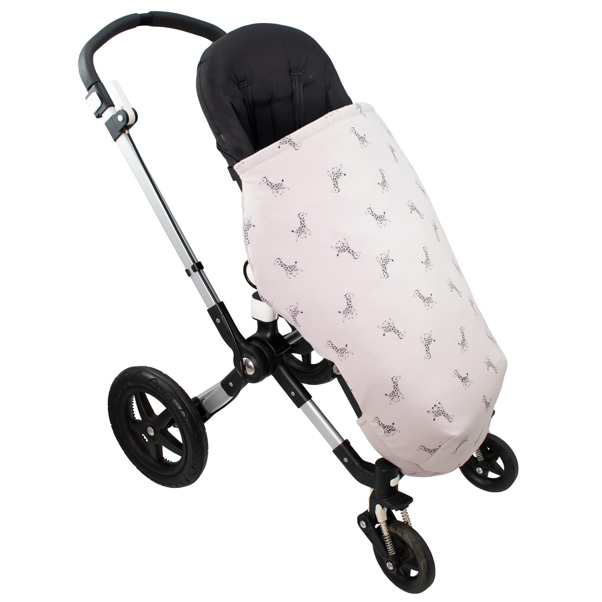JYOKO Kids Saco Cubrepiés de Invierno Compatible con Portabebés, Sillas de Coche y Cochecitos de Paseo | Polar Teddy Extra Suave | Hecho en España (Giraffe, 80 Cm)