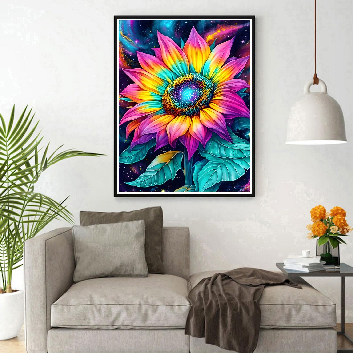 DPHERO Sunflowers Diamond Painting Kits for Beginners Adults,5D DIY Flowers Diamond Art Kits,Round Full Drill Fantasy Diamond Painting Art,DIY Painting by Numbers Diamond Art Painting 12x16 inch - Image 2