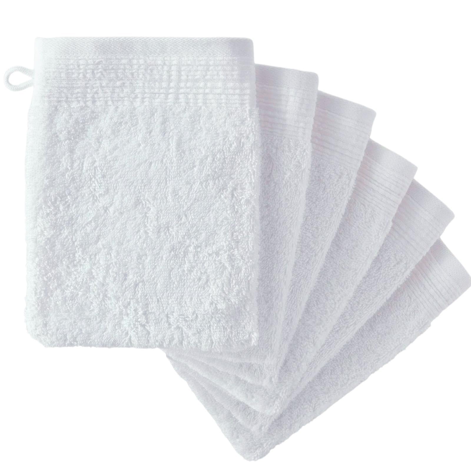 Adore Home 24 x Premium Quality Wash Mitts Absorbent Flannel Face Mitt Body Scrub, White